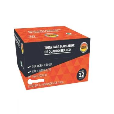Imagem de Tinta Pincel Quadro Branco 20ml Preto Jocar C/12 Unidades