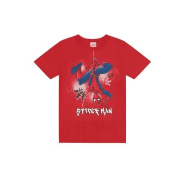 Imagem de Camiseta infantil menino do Homem-Aranha em gel Brandili