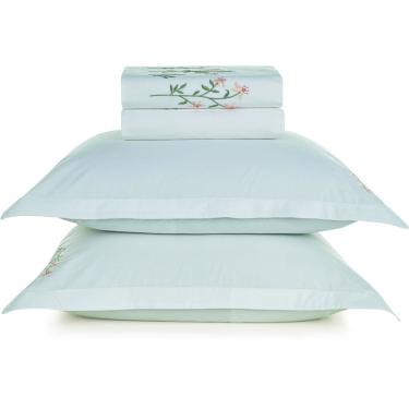 Imagem de Jogo de Cama Karsten Briana 200 Fios 4 Peças Queen Branco