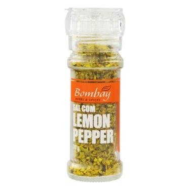 Imagem de Sal com Lemon Pepper com Moedor Bombay 70g