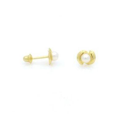 Imagem de Brinco em Ouro 18k com Pérola e Roseta Baby - Par - Justino Ribas, 3.0