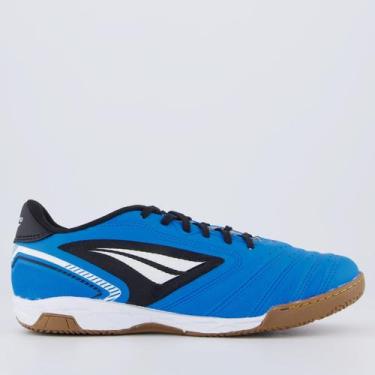 Imagem de Chuteira Penalty Brasil 70 Futsal Azul e Preta, 39