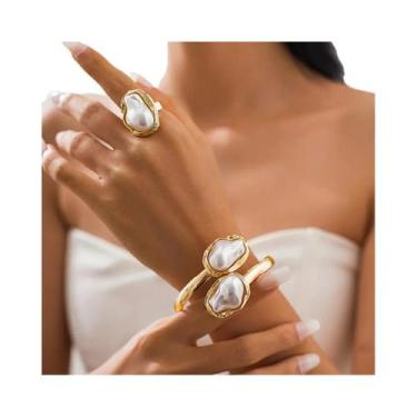 Imagem de Conjunto De Joias De Pérolas Luxuosas E Elegantes Para Mulheres: Colar