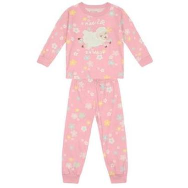 Imagem de Pijama infantil menina de ovelha brilha no escuro Brandili-Feminino