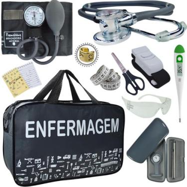 Imagem de Kit Enfermagem Top Cores Premium Completo Estagio - Love Saude, GRAFIT