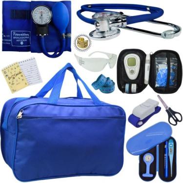Imagem de Kit Enfermagem Cores Bolsa Top Premium + Medidor Glicose - Love Saude,
