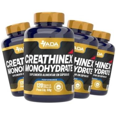 Imagem de 4x Creathinex Monohydrate Creatina Monohidratada 480 Cápsulas Academia