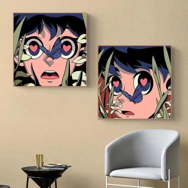 Imagem de Conjunto de pintura de parede Aokizy Anime Couple 40x40cm (2 painéis)