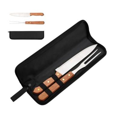 Imagem de Kit Churrasco 2 Peças Com Estojo Chef Churrasqueiro Gourmet - Losan