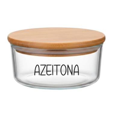 Imagem de Pote Hermético Redondo Vidro (930 ml) Azeitona - Casa Vitá, Azeitona