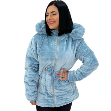 Imagem de Casaco Parka Sobretudo Peluciado Paca Aveludada Com Pelo-Feminino