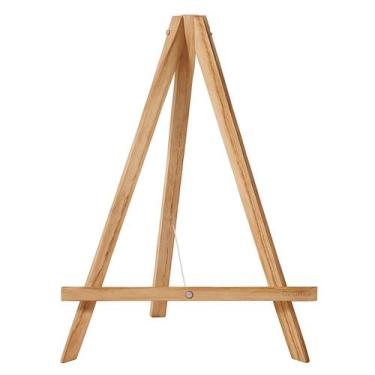 Imagem de Cavalete Tripé 90 cm p/ Lousa Telas Quadros Pintura Madeira Pinus Gv O