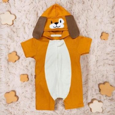 Imagem de Macacão Curto Infantil Com Capuz Cão Caramelo - Era Uma Vez-Masculino