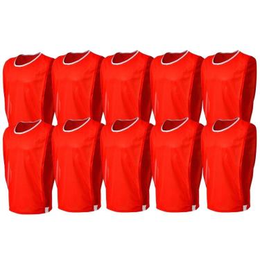 Imagem de Kit 10 Coletes Esportivos Para Treino Futebol TRB Poliéster Leve