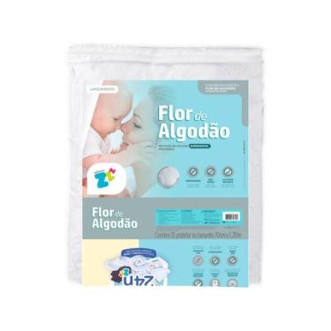 Imagem de Protetor de colchão Flor de Algodão impermeável para berço em matelass