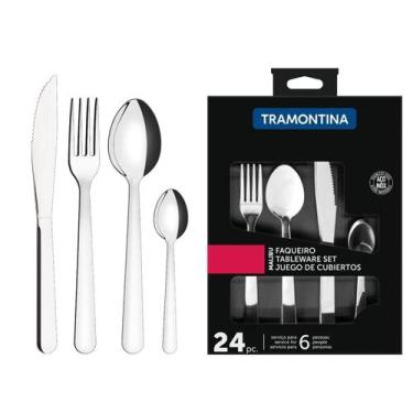 Imagem de Faqueiro Inox Tramontina Malibu 24 Peças, Inox, 24 peças