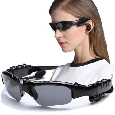 Imagem de Óculos de Sol Bluetooth com Microfone Integrado Chamadas Música Sem Fi