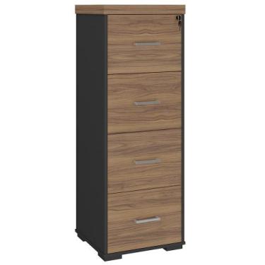 Imagem de Armário Para Escritório Arquivo 04 Gavetas Atria Executiva A02 Nogal P