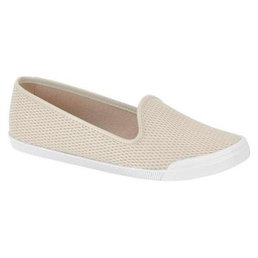 Imagem de Sapatilha Feminina Casual Moleca Confortável Promoção Branco, Creme, 3