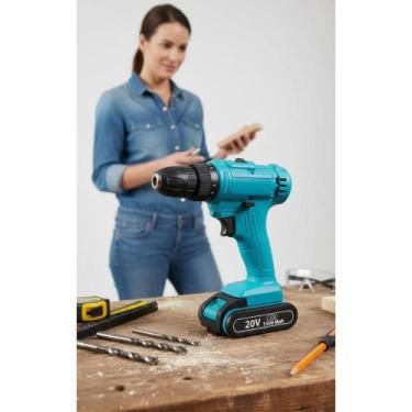 Imagem de Furadeira Parafusadeira 20V Lítio Mandril 3/8 Azul Profissio - Congrat