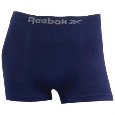 Imagem de Cueca boxer masculina microfibra reebok box shorts leve sem costura, M