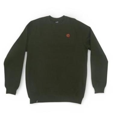 Imagem de Moletom Santa Cruz Careca Screaming Classic Dot Chest Crew - Verde Militar-Masculino
