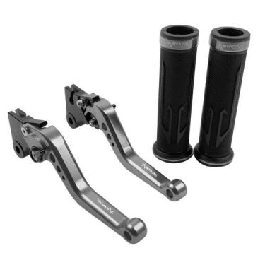 Imagem de Kit Manopla Manete Pop 110 100 Titan Fan Start Cargo A Lona - Stark Ra