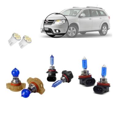 Imagem de Kit de Lâmpadas Halógena Super Branca Farol Alto HB3  Baixo H11 e Milh