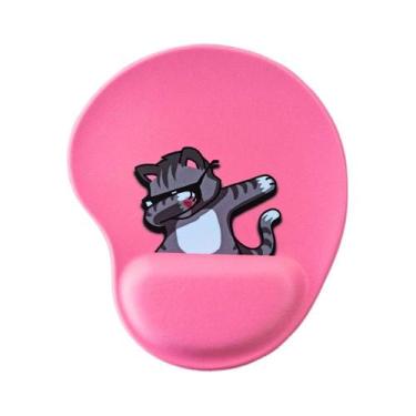 Imagem de Mousepad Ergonômico Estampado Gato Dance Rosa  LionGames