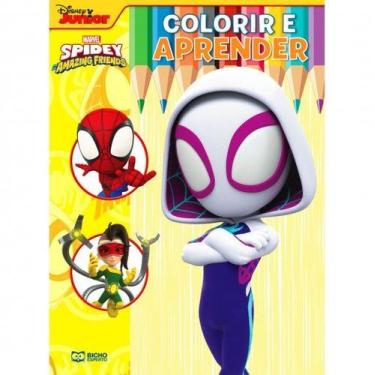 Imagem de Colorir e aprender super heróis marvel - spidey 2 - RIDEEL