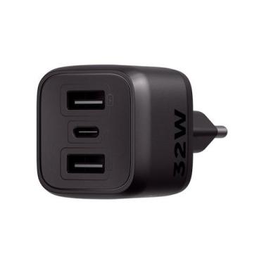 Imagem de Carregador Ultrarrápido 32W C/ 3 Portas Usb (2 Usb-A + 1 Usb - INTELBR
