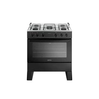 Imagem de Fogão Atlas Milão Plus 5 Bocas Acendimento Automático, BIVOLT, Preto