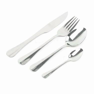 Imagem de Faqueiro de Aço Inox Positano Prata 24 Peças Lyor