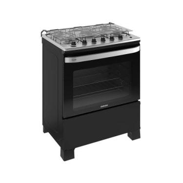 Imagem de Fogão Itachef 5bocas Com Mesa de Inox e Tripla Chama Itatiaia, Preto, 