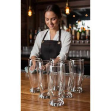 Imagem de Kit 6 Copos Tulipa Chopp Cerveja 350ml - Vidro Cristalino - Congratula