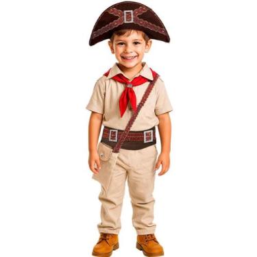 Imagem de Roupa Lampião Cangaceiro Luxo Com Chapéu E Bolsa Para Festa Junina - F