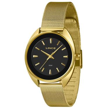 Imagem de Relógio LINCE Casual mesh feminino dourado LRGJ175L38 P1KX