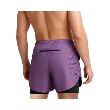 Imagem de Shorts Esportivos Masculinos 2 Em 1 De Secagem Rápida Para Corrida, Ac