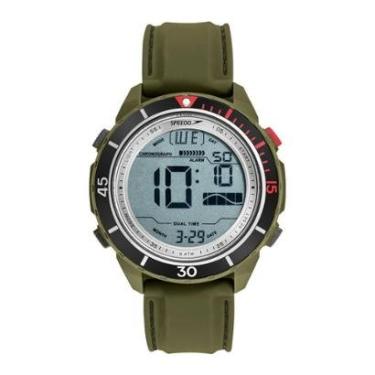 Imagem de Relógio Speedo   0g0evnv Esportivo Digital Verde-Masculino