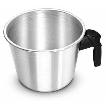 Imagem de Fervedor Leiteira Canecão de Alumínio Escovado 14cm eficiente leite ca