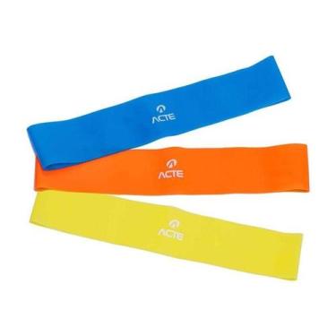 Imagem de Mini Bands 3 Níveis de Resistências  - Acte Sports, Amarelo, Laranja e