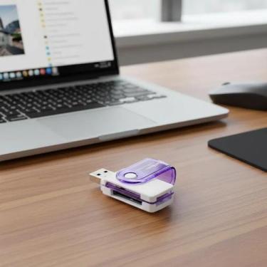 Imagem de Leitor de Cartão de Memória 4 em 1 USB 2.0 SD Micro SD MS - GENÉRICA, 