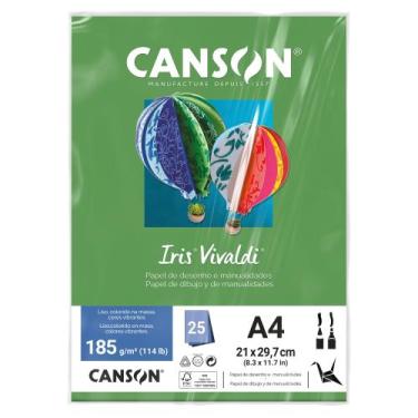 Imagem de Papel Canson Color Iris Vivaldi 25 Folhas 185g Canson, Verde Claro