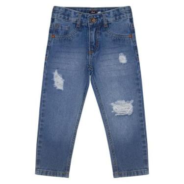 Imagem de Calça Infantil Look Jeans Reta Jeans, 04