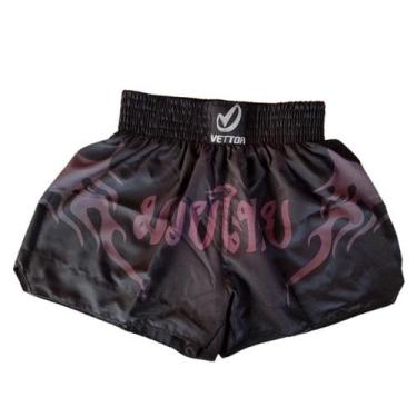 Imagem de Short Muay Thai e Kickboxing Vettor, Preto, P