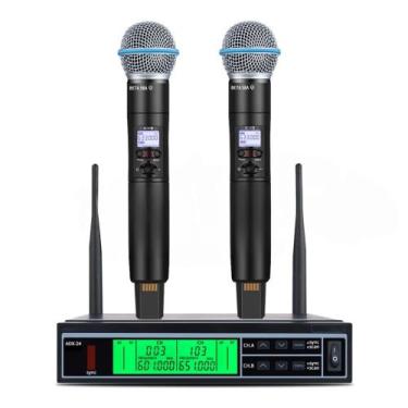Imagem de Microfone Sem Fio Duplo Metal Adx24 Beta 58a Profissional Shure