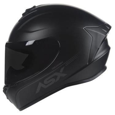 Imagem de Capacete ASX Draken Solid Preto Fosco Masculino e Feminino, 58, Preto 