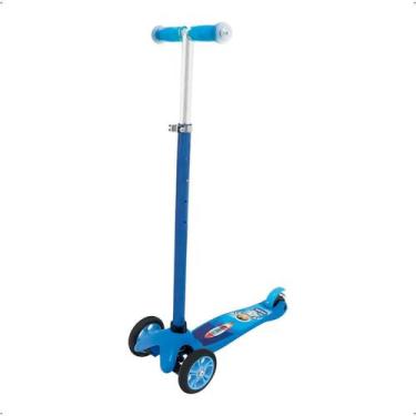 Imagem de Patinete Infantil 3 Rodas com Ajuste de Altura Desmontável Azul - MOR,