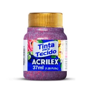 Imagem de Tinta Tecido Glitter Vermelho 205 C/37ml - ACRILEX, VERMELHO /GLITER
