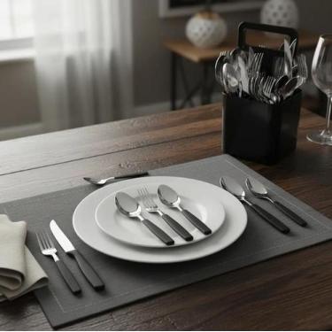 Imagem de Conjunto De Talheres Verona 25 Peças Inox Com Surporte Organizador - f